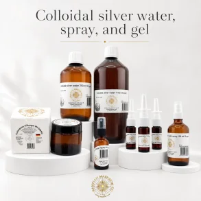 (13) Colloidal silver water, spray, and gel