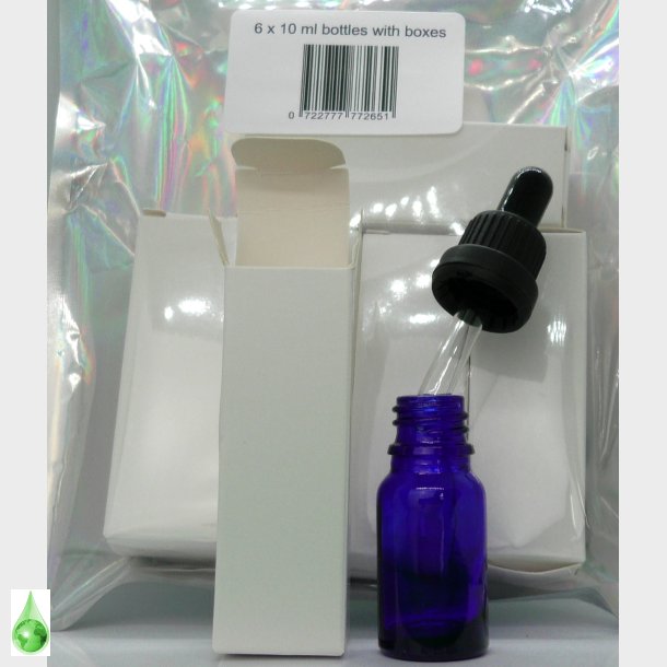 6 x 10 ml empty bottles with pipette and box