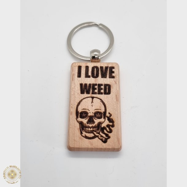Nglering aflangt tr I LOVE WEED