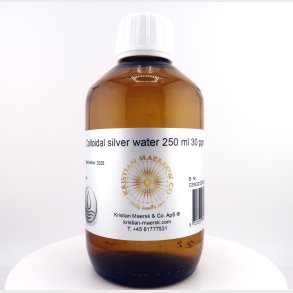 Colloidal silver water 250 ml 30 ppm Amber brown glass bottle
