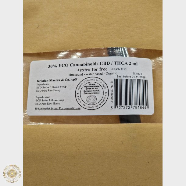 30% ECO Cannabinoids CBD / THCA 2 ml +extra for free