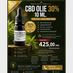 CBD Olie 30% 10 ml. Kristians Original THC 0,2%