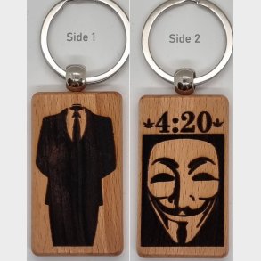 Anonymous 420 oblong keychain