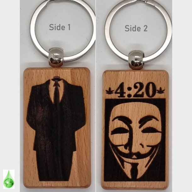 Anonymous 420 oblong keychain