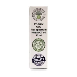 CBD 5% CO2 filtreret olie r�d gul farve 10 ml