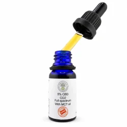 CBD 5% CO2 filtreret olie r�d gul farve 10 ml