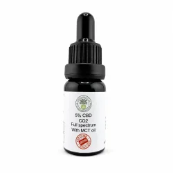 CBD 5% CO2 filtreret olie r�d gul farve 10 ml