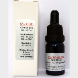 CBD 5% CO2 filtrerad olja rd gul frg 10 ml