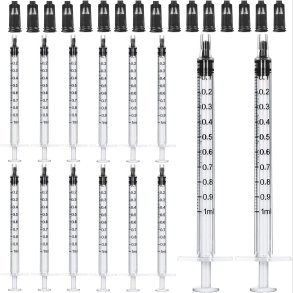 Gufastoe Pack of 100 x 1 ml syringes with protective caps for industrial or animal feed