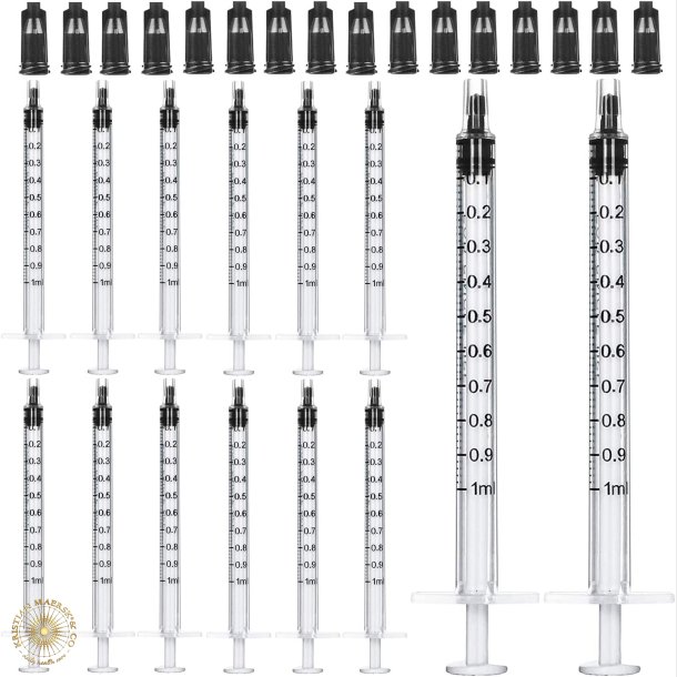 100 stk 1 ml sprjter med beskyttelseshtter
