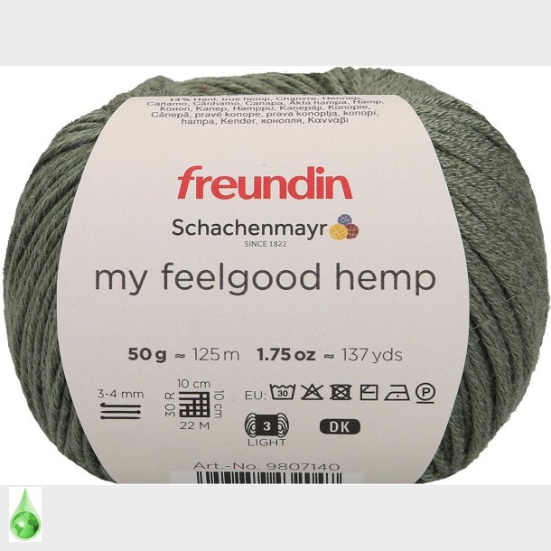 Avocado hemp yarn 50 g.