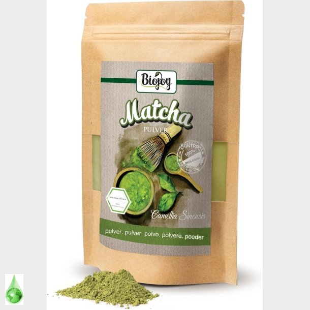 Grn Te Biojoy BIO-Matcha-pulver (100 g), Matcha te, uden tilstningsstoffer (Camellia Sinensis)