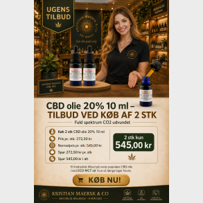  CBD olie 20% 10 ml - Fuld spektrum CO2 Udvundet 10 ml