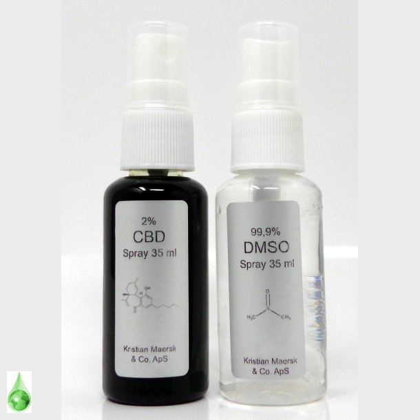 35 ml CBD 2% spray og 35 ml DMSO 99% spray OBS slges billigt fordi se beskrivelse Harlev J