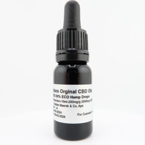 CBD Olie 20% 10 ml. Kristians Original THC 0,2%