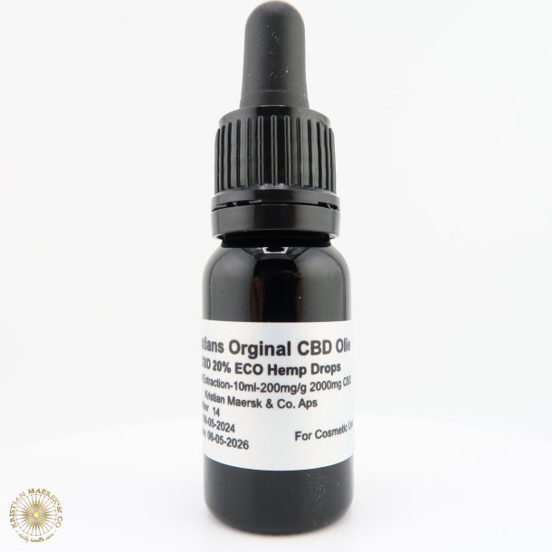 CBD Olie 20% 10 ml. Kristians Original THC 0,2%