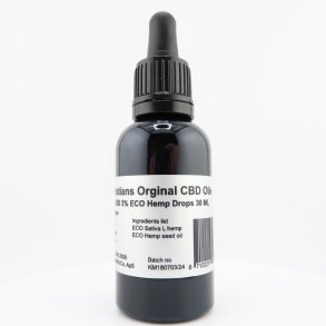 CBD Olie 3% 30 ml. Kristians Original THC 0,2%