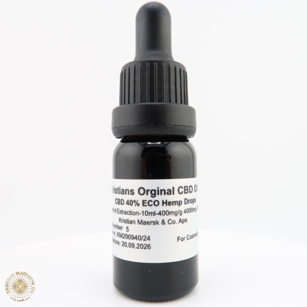 CBD Olie 40% 10 ml. Kristians Original THC 0,2%