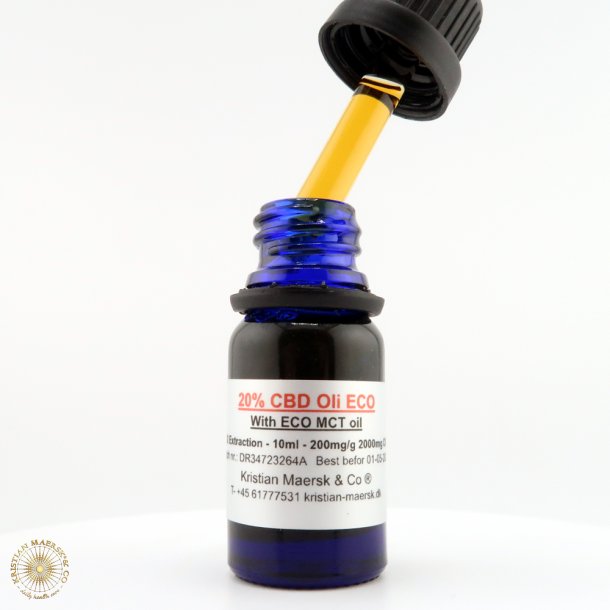 CBD olie 20% 10 ml - Fuld spektrum CO2 Udvundet 10 ml