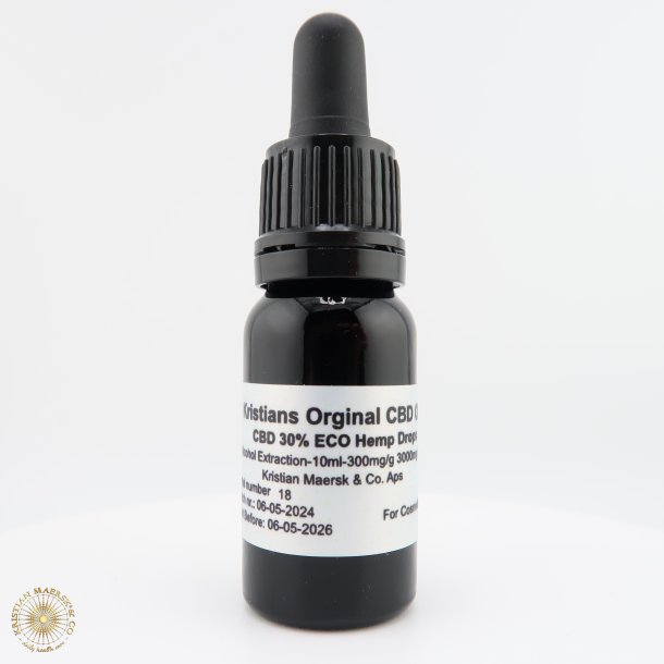 CBD Olie 30% 10 ml. Kristians Original THC 0,2%