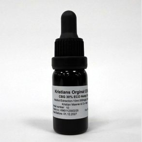 CBG Olie 30% 10 ml. Kristians Original < THC 0,2%