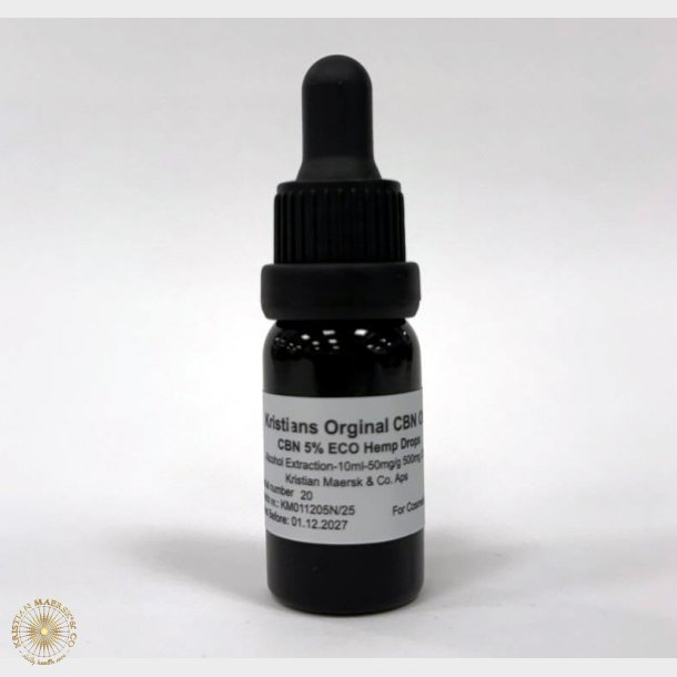 CBN Olie 5% 10 ml. Kristians Original < THC 0,2%