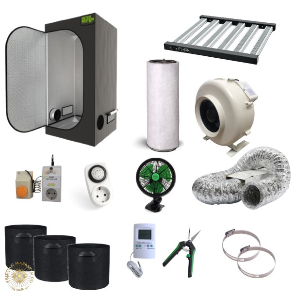 Komplet dyrkningstelt 120x120x200cm med 360W LED V4