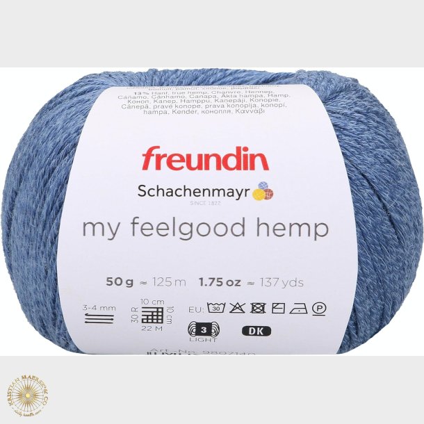 Denim hamp garn 50 g.