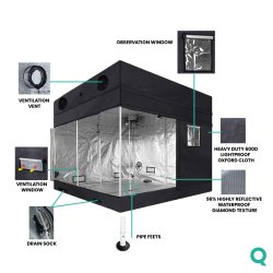 Grow Tent PRO DM - 120 x 120 x 220-250 cm