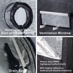 Grow Tent PRO DM - 120 x 120 x 220-250 cm