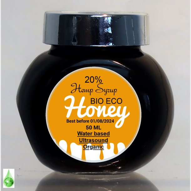 50 ML 20% Sativa L Hampesirup Krystalliseret honning - 10% CBD