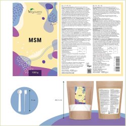 MSM-pulver 1000 g Vegavero | 99,9% ren