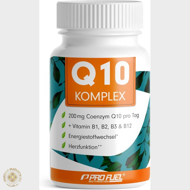 Q10 kapsler hj dosis + vitamin B1, B2, B3 og B12 