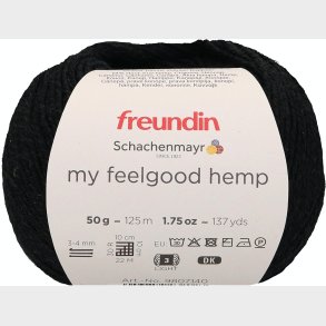 Black hemp yarn 50 g.