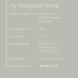 Tegel hampa garn 50 g.