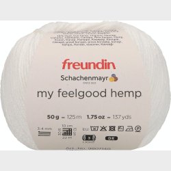 Vitt hampagarn 50 g.