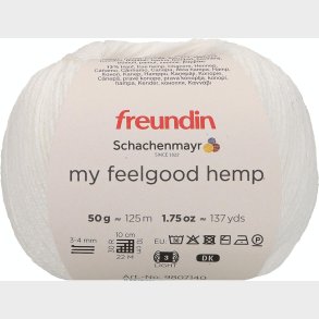 Vitt hampagarn 50 g.