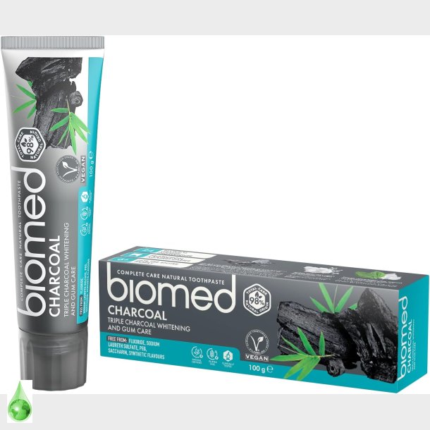 BIOMED  Charcoal Toothpaste 100g, gentle whitening and gum care, strengthens and restores tooth ena